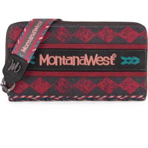 Montana West Boho Wristlet Women’s Wallets Card Cases & Money Organizers Wallet for Women with Zipper and Whipstitch MW01-W006BDY(Wallet-Retro Oil Painting)