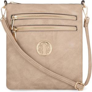 Montana West Crossbody Bags for Women Multi Pocket Cross Body Bag Purses with Adjustable Strap(B Khaki)