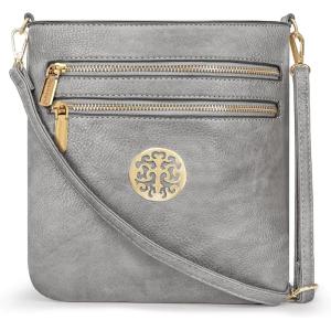 Montana West Crossbody Bags for Women Multi Pocket Cross Body Bag Purses with Adjustable Strap(B Smog Silver)