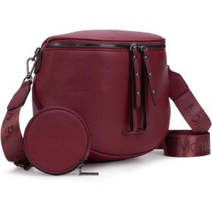 Montana West Large Crossbody Bags for Women Bum Bag Sling Purse with Adjustable Strap(Burgundy)