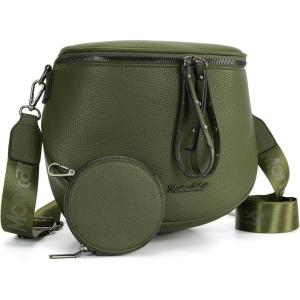 Montana West Large Crossbody Bags for Women Bum Bag Sling Purse with Adjustable Strap(Large-olive Green)