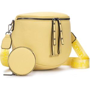Montana West Large Crossbody Bags for Women Bum Bag Sling Purse with Adjustable Strap(Yellow)