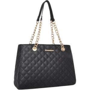 Montana West MEDIUM Tote Bag for Women Quilted Chain Handbags Shoulder Purse