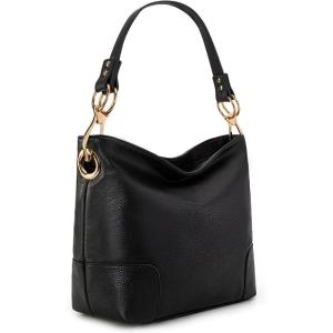 Montana West Medium Hobo Bags for Women Top Handle Satchel Shoulder Purse Bucket Handbag(Special-black)