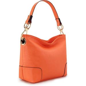 Montana West Medium Hobo Bags for Women Top Handle Satchel Shoulder Purse Bucket Handbag(Special-orange)