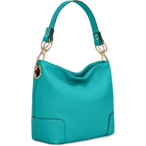 Montana West Medium Hobo Bags for Women Top Handle Satchel Shoulder Purse Bucket Handbag(*Special-turquoise)