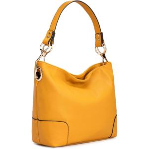 Montana West Medium Hobo Bags for Women Top Handle Satchel Shoulder Purse Bucket Handbag(*Special-yellow)