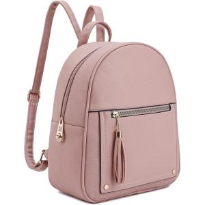 Montana West Mini Cute Backpack for Girls Anti Theft Backpack with Secured Zipper and Tassel(Medium Pink)