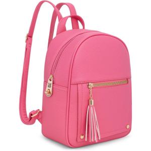Montana West Mini Cute Backpack for Girls Anti Theft Backpack with Secured Zipper and Tassel(Mini Hot Pink)