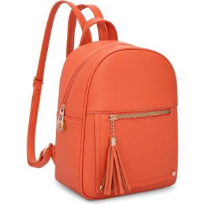 Montana West Mini Cute Backpack for Girls Anti Theft Backpack with Secured Zipper and Tassel(Mini Orange)