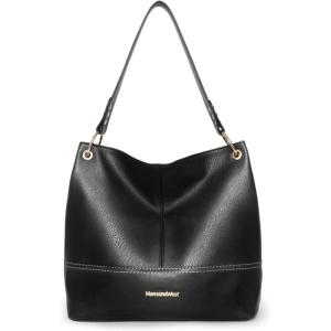 Montana West Purses for Women Hobo Shoulder Handbags with Zipper(A-black)