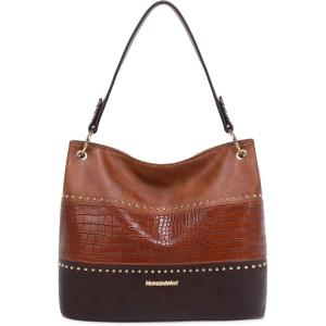 Montana West Purses for Women Hobo Shoulder Handbags with Zipper(B-brown/Coffee)