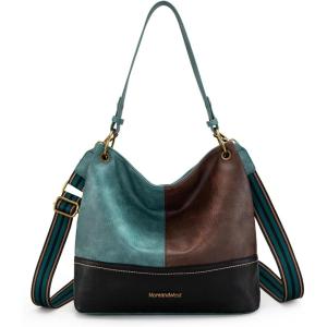 Montana West Purses for Women Hobo Shoulder Handbags with Zipper(Crossbody Turquoise Purse)