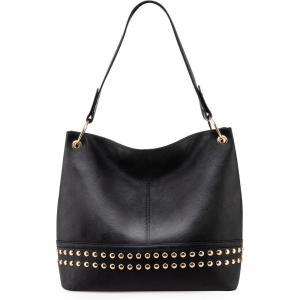 Montana West Purses for Women Hobo Shoulder Handbags with Zipper(D-black)