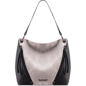 Montana West Purses for Women Hobo Shoulder Handbags with Zipper(E-grey)