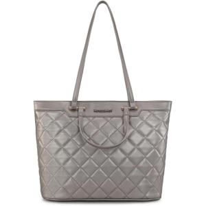 Montana West Quilted Tote Bag for Women Large Shoulder Bag Fashion Handbags with Top Zipper(New-gary)