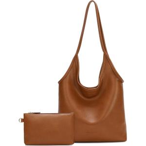 Montana West Slouchy Hobo Bags for Women Soft Designer Shoulder Purses Ladies Top Handle Handbag(1hawaiian Brown)
