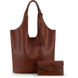 Montana West Slouchy Hobo Bags for Women Soft Designer Shoulder Purses Ladies Top Handle Handbag(Z Brown)