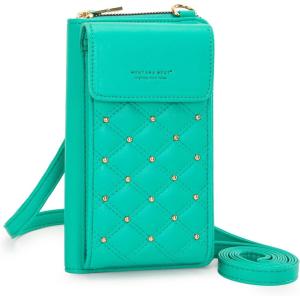 Montana West Small Crossbody Cell Phone Purse for Women RFID Blocking Cellphone Wallet(Green)