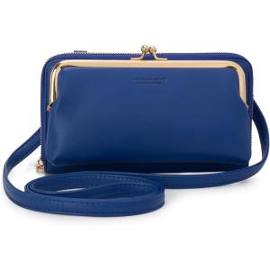 Montana West Small Crossbody Cell Phone Purse for Women RFID Blocking Cellphone Wallet(Wallet Blue)