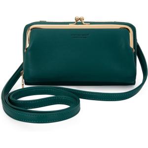 Montana West Small Crossbody Cell Phone Purse for Women RFID Blocking Cellphone Wallet(Wallet Dark Green)