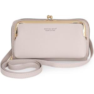 Montana West Small Crossbody Cell Phone Purse for Women RFID Blocking Cellphone Wallet(Wallet Khaki)