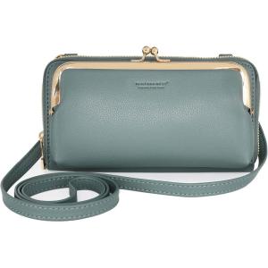 Montana West Small Crossbody Cell Phone Purse for Women RFID Blocking Cellphone Wallet(Wallet Light Green)