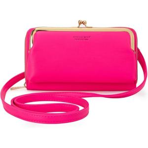 Montana West Small Crossbody Cell Phone Purse for Women RFID Blocking Cellphone Wallet(Wallet Light Pink)