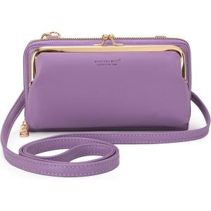 Montana West Small Crossbody Cell Phone Purse for Women RFID Blocking Cellphone Wallet(Wallet Purple)
