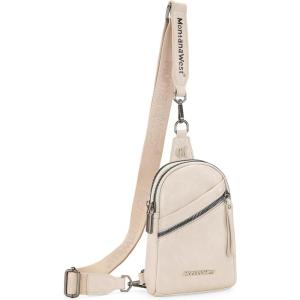 Montana West Small Crossbody Sling Bag for Women Cute Cross Body Fanny Pack Purse(M-beige)