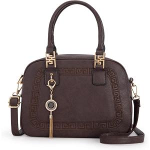Montana West Small Top Handle Purse for Women Crossbody Satchel Handbag Barrel Bag(S Coffee)