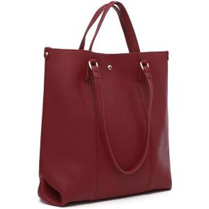 Montana West Tote Bag for Women Purses and Handbags Top Handle Satchel Bag Large Shoulder Handbag(A Red (With Pouch))