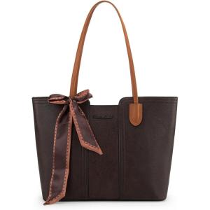 Montana West Tote Bags for Women Medium Top Handle Satchel Purses(Dark Coffee)