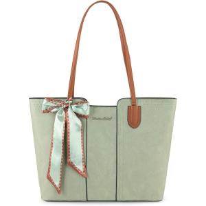 Montana West Tote Bags for Women Medium Top Handle Satchel Purses(Pastel Green)