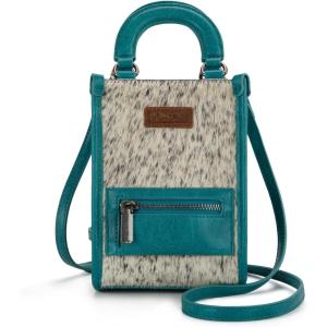 Montana West Western Women’s Crossbody Handbag Ladies Small Crossbody Bags for Women Designer Top Handle Handbags(Horsehair-turquoise)