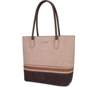 Montana West Woven Tote Bags for Women Purses and Handbags with Back Zipper Pocket(Coffee Beige)