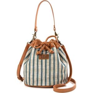 Montana West X Lee Bucket Bag for Women Drawstring Hobo Crossbody Bag with Detachable Straps(3-jean)