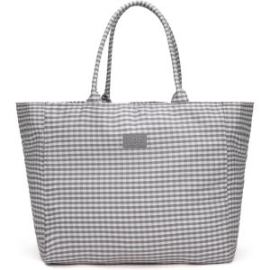 Montana West x Lee Extra Large Soft Cotton Tote Bag for Women Thick Lightweight Shoulder Bag Reusable Grocery Bag(Gray)