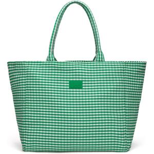 Montana West x Lee Extra Large Soft Cotton Tote Bag for Women Thick Lightweight Shoulder Bag Reusable Grocery Bag(Green)