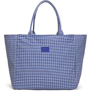 Montana West x Lee Extra Large Soft Cotton Tote Bag for Women Thick Lightweight Shoulder Bag Reusable Grocery Bag(Navy)