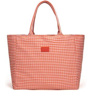 Montana West x Lee Extra Large Soft Cotton Tote Bag for Women Thick Lightweight Shoulder Bag Reusable Grocery Bag(Orange)