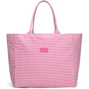 Montana West x Lee Extra Large Soft Cotton Tote Bag for Women Thick Lightweight Shoulder Bag Reusable Grocery Bag(Pink)