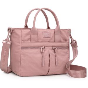 Montana West x Lee Mini Crossbody Bag for Women Nylon Tote Bag with Multiple Pockets(Pink)