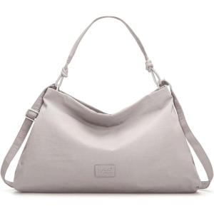 Montana West x Lee Nylon Hobo Crossbody Bag for Women, Large Shoulder Tote Handbag Casual Work Purse with Adjustable Strap(Gray)