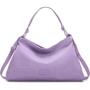 Montana West x Lee Nylon Hobo Crossbody Bag for Women, Large Shoulder Tote Handbag Casual Work Purse with Adjustable Strap(Purple)