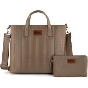Montana West x Lee Puffer Tote Bag Lightweight Crossbody Bags for Women with Clutch(Lee-khaki)