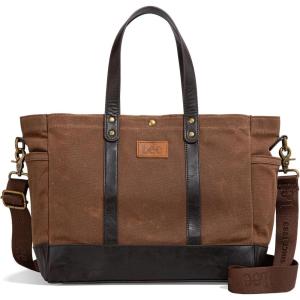 Montana West x Lee Tote Bag for Women Waxed Canvas Shoulder Handbags Crossbody Bag with Adjustable Strap(Lee-brown)