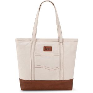 x Lee Tote Bag for Women Denim Canvas Top Handle Shoulder Purse Handbags with Multi-Pocket for Work, Travel & Everyday Use(Beige)