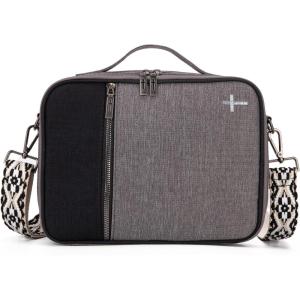 Montana West Bible Covers for Women Men with Leather Bookmark Carrying Book Case Church Bag Outdoor Bible Protective(Grey&black)