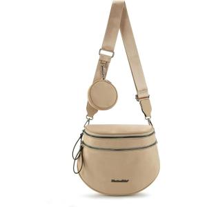 Montana West Large Bum Bag Nylon Crossbody Bags Mom Purse with with Coin Purse(Khaki)